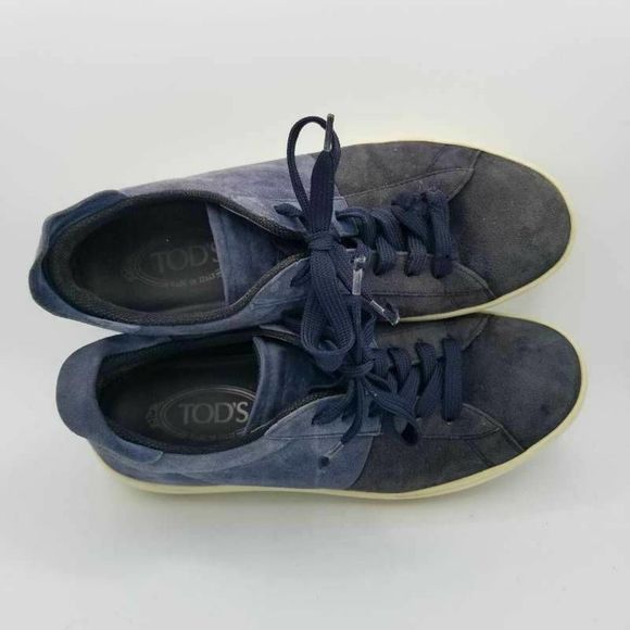 Tods Mens Athletic Shoes Blue White Lace Up Low Top Sneakers 6M main image 7